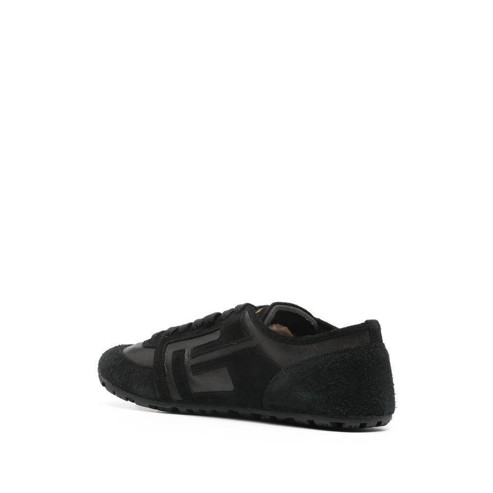 Black Logo Racer Sneakers 4