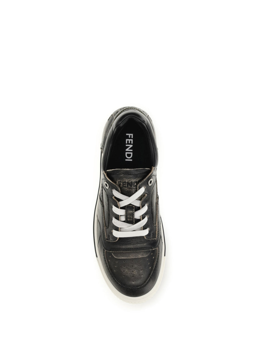 Black Logo Match Sneakers 4