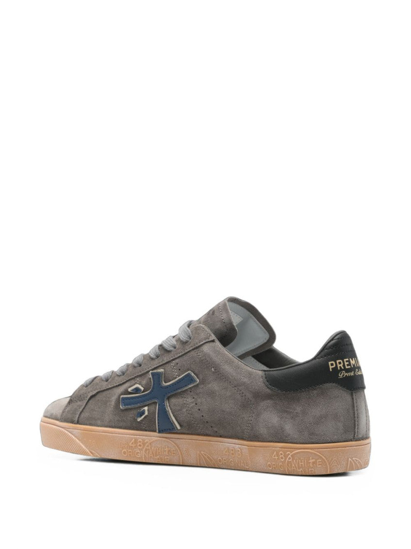 Grey Logo Steven Sneakers 4