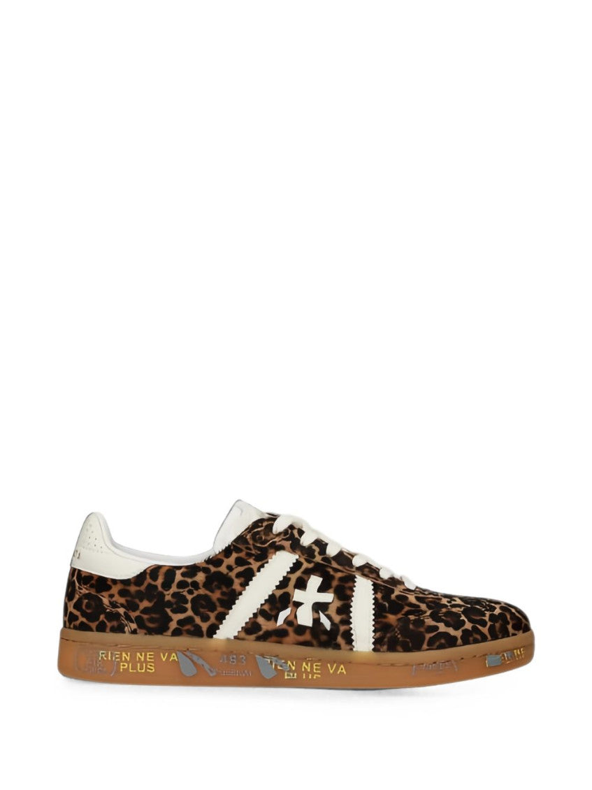 Leopard Print Color Block Sneakers 1