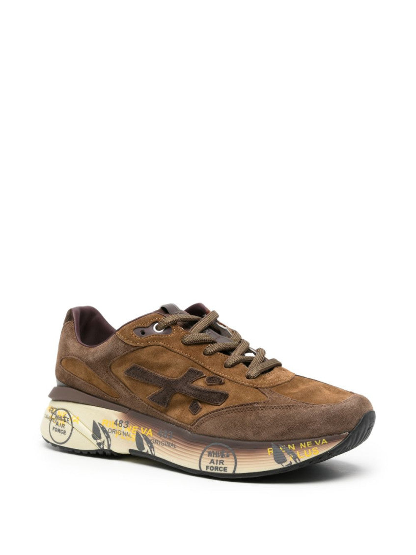 Brown Color Block Moerun Sneakers 2