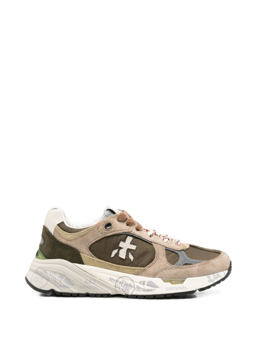 Beige Color Block Mased Sneakers 1