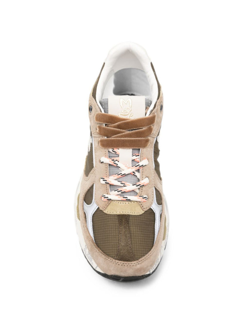 Beige Color Block Mased Sneakers 2