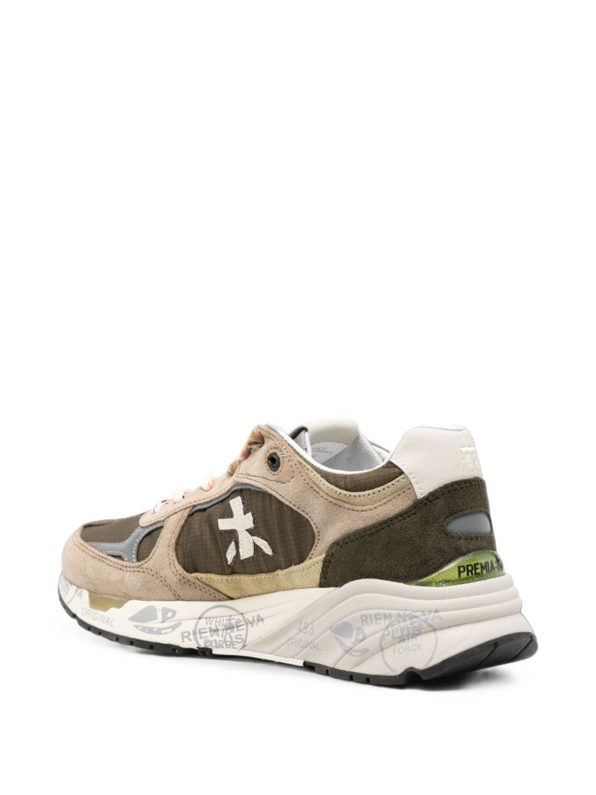 Beige Color Block Mased Sneakers 3