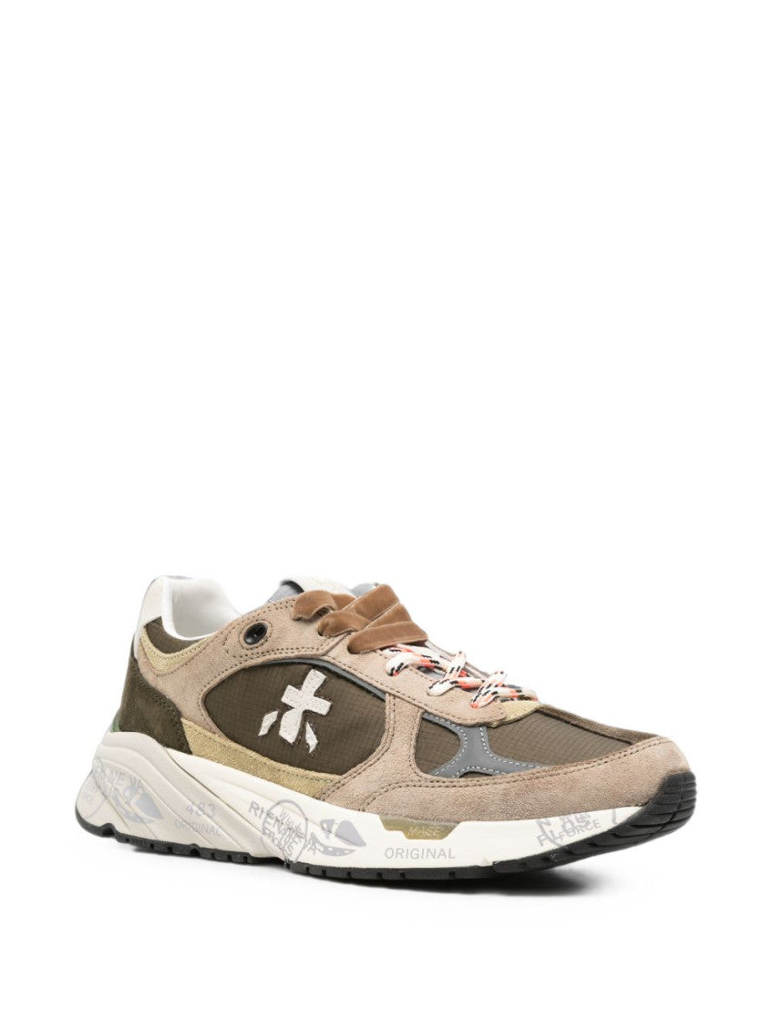 Beige Color Block Mased Sneakers 4