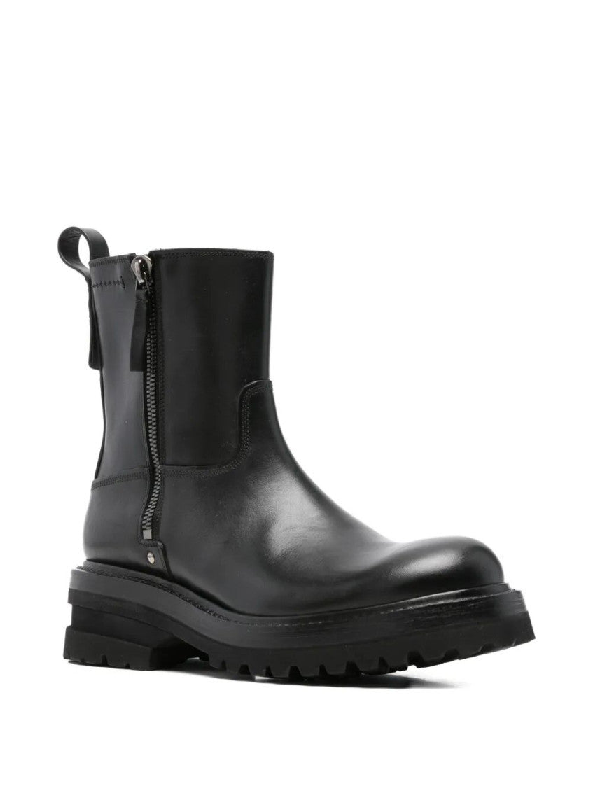 Black Elba Leather Ankle Boots 2