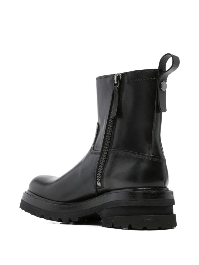 Black Elba Leather Ankle Boots 3