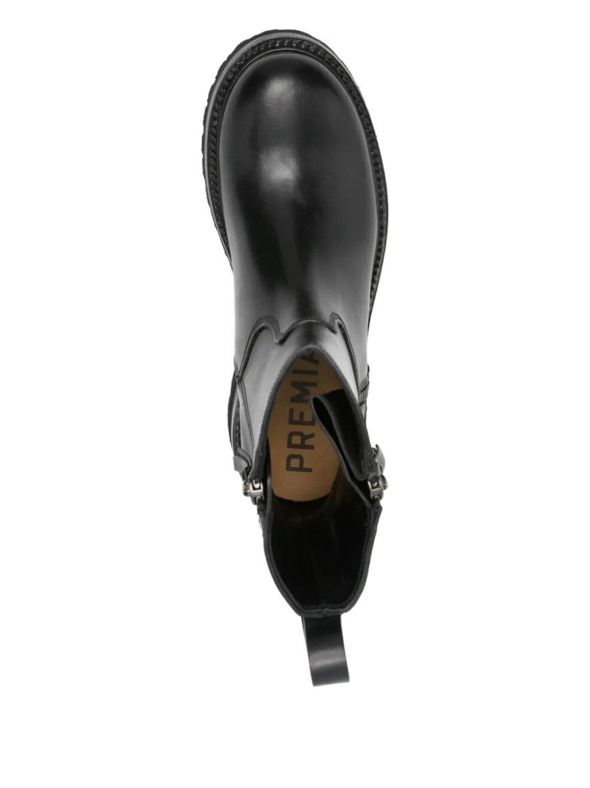 Black Elba Leather Ankle Boots 4