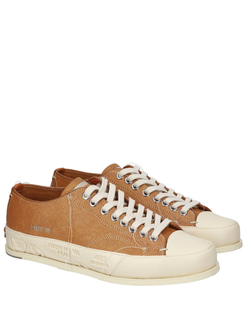 Brown Color Block Vince Sneakers 2