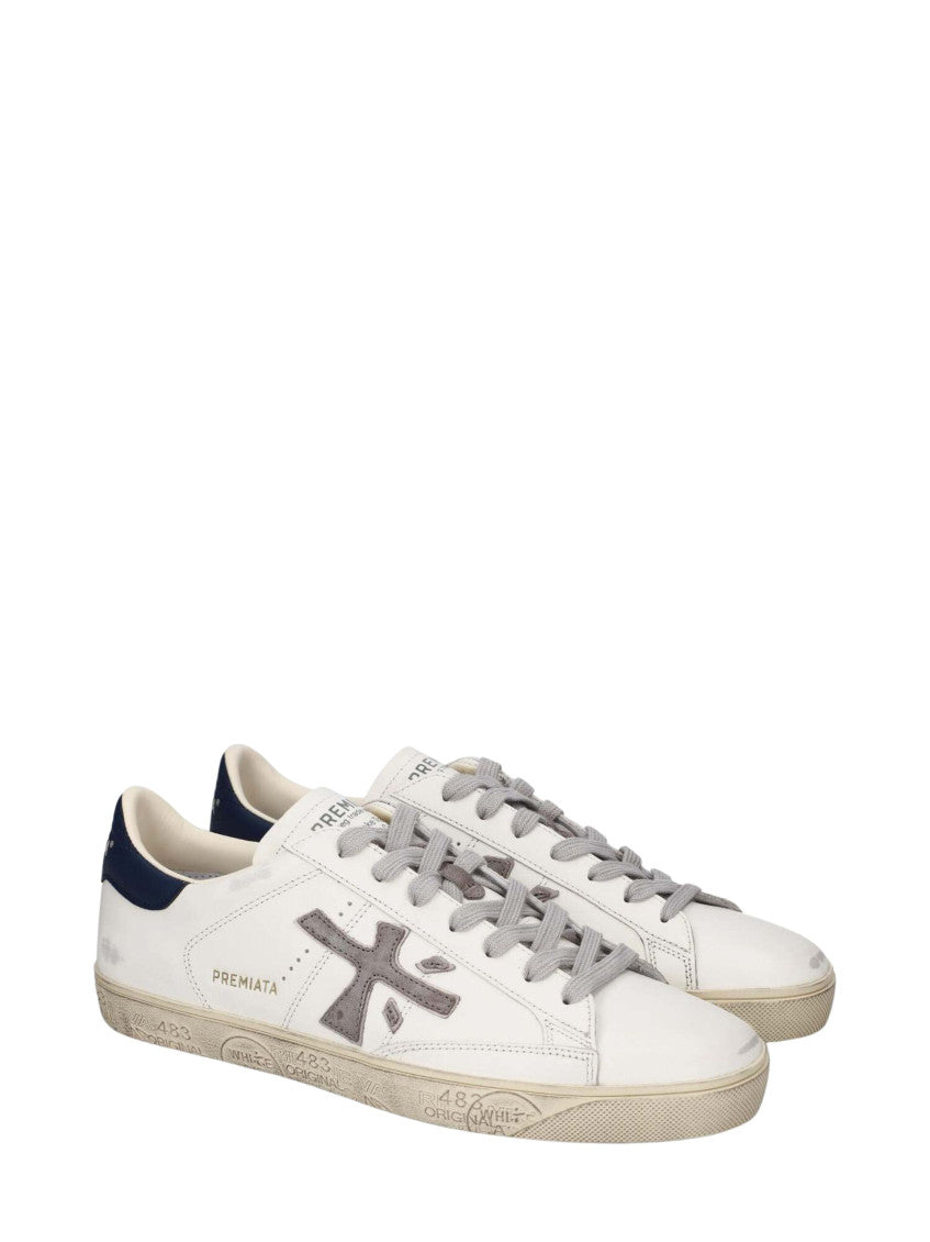 White Logo Steven Sneakers 2