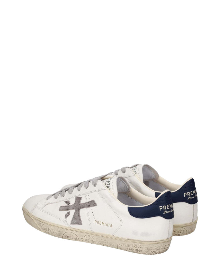 White Logo Steven Sneakers 3