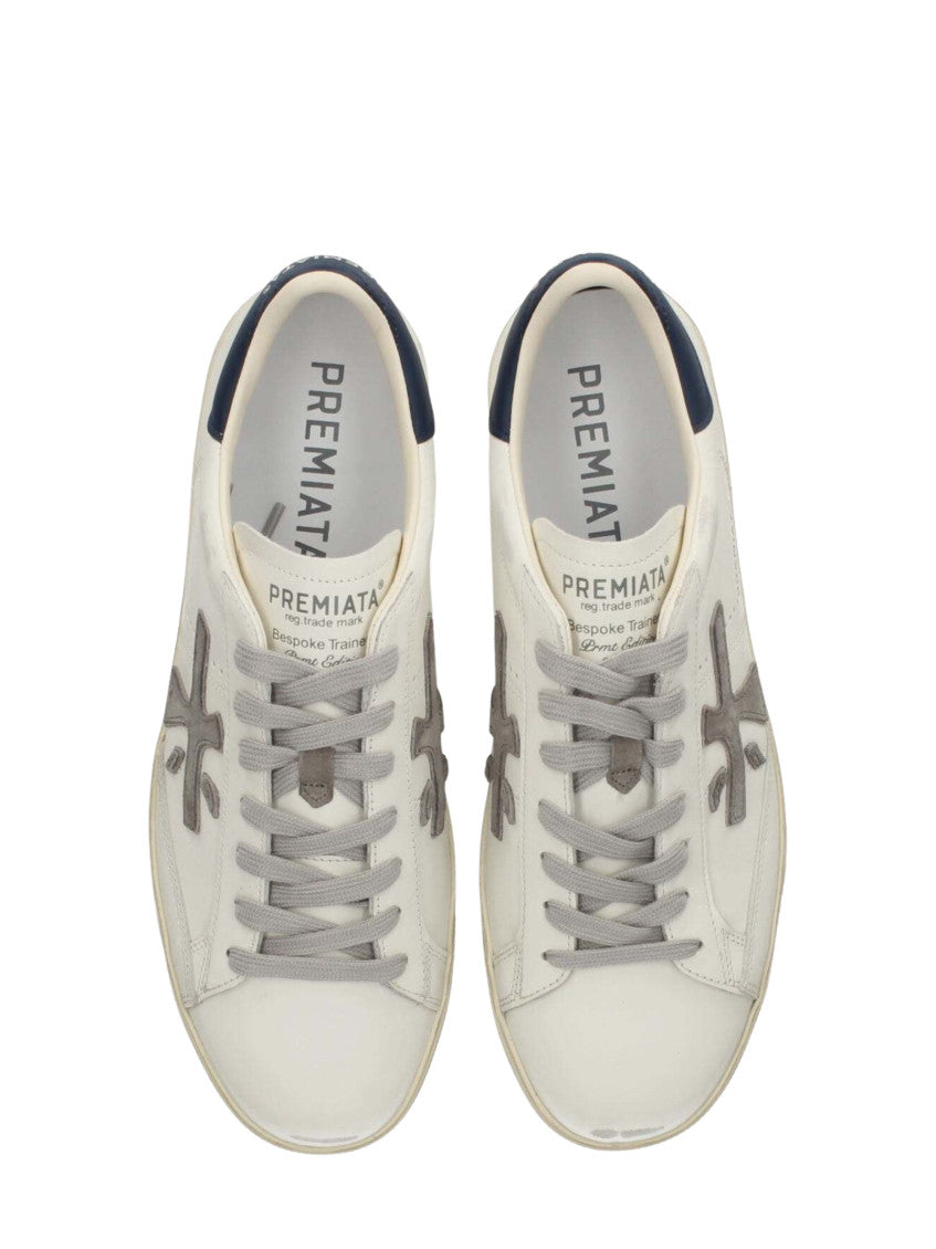 White Logo Steven Sneakers 4