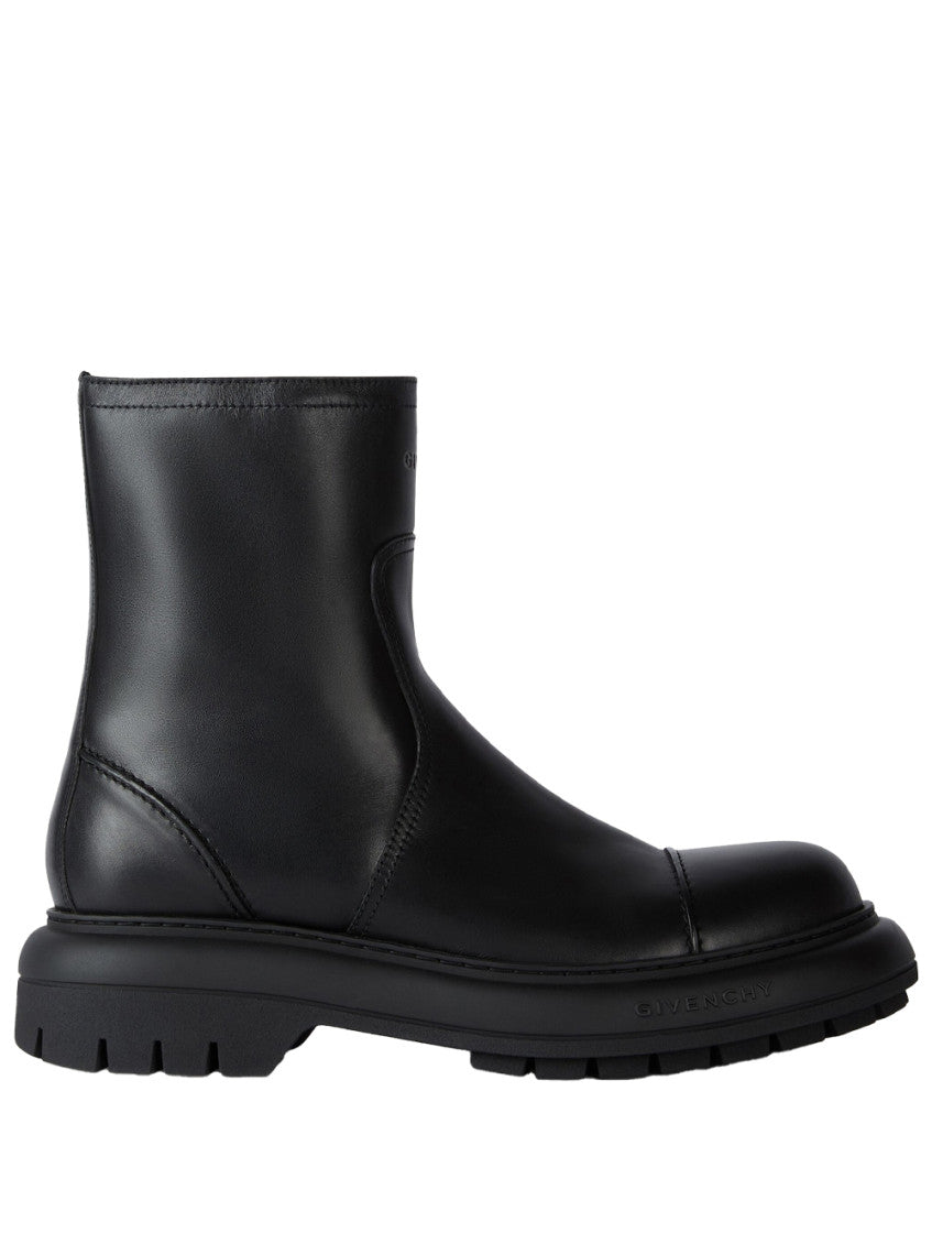 Black Solid Cargo Boot 1