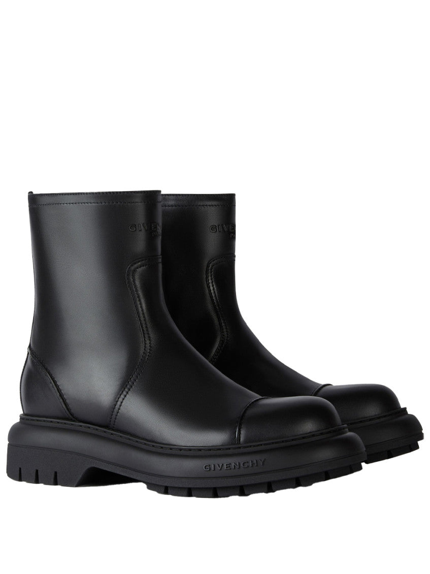 Black Solid Cargo Boot 2