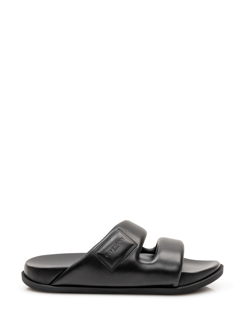 Black Puffy Sandals 1