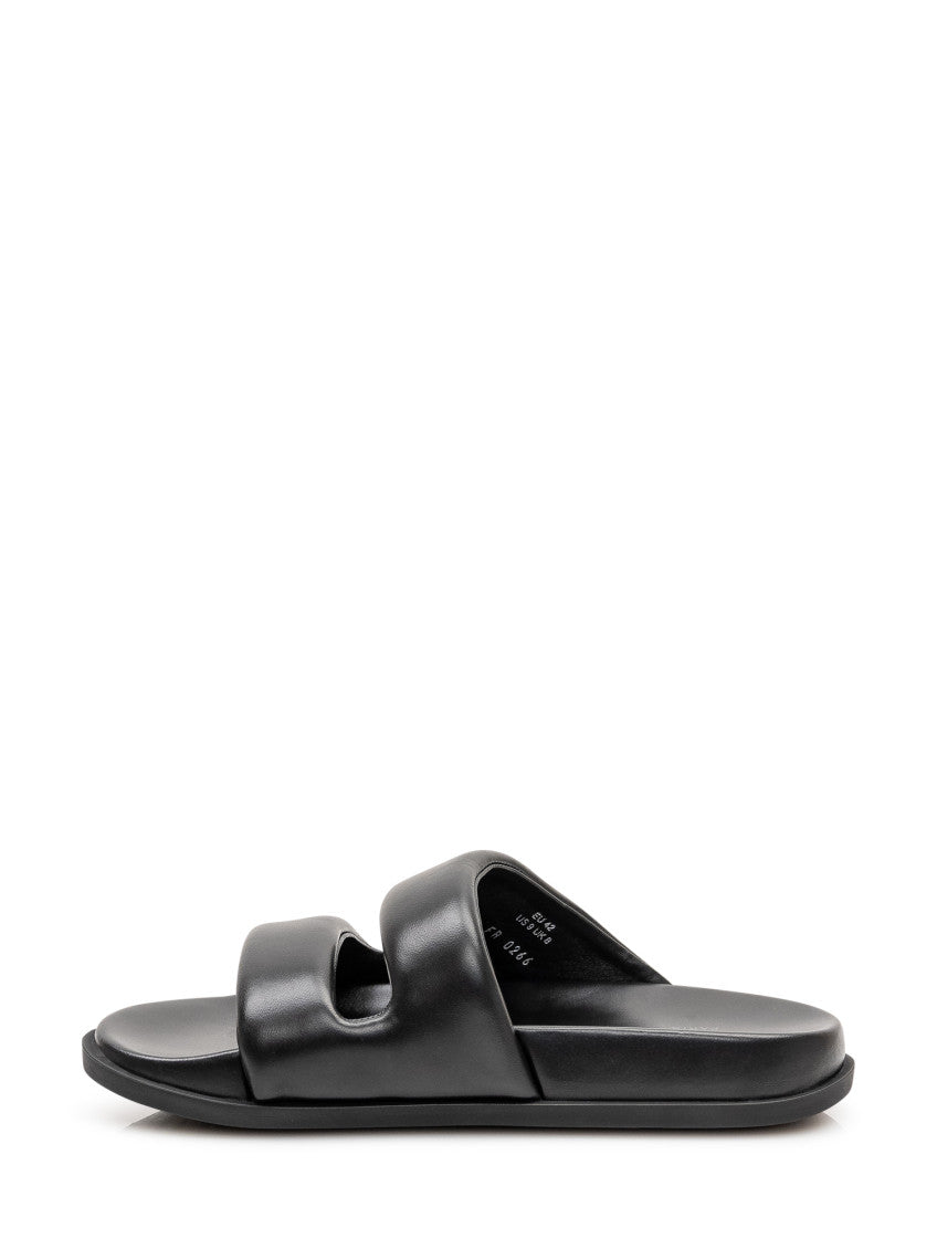 Black Puffy Sandals 4