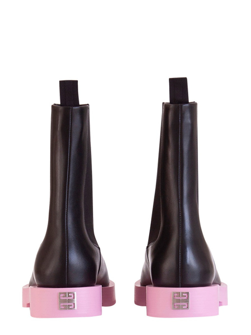 Black Color Block Boots 3