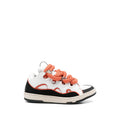 White Color Block Curb Sneakers 1