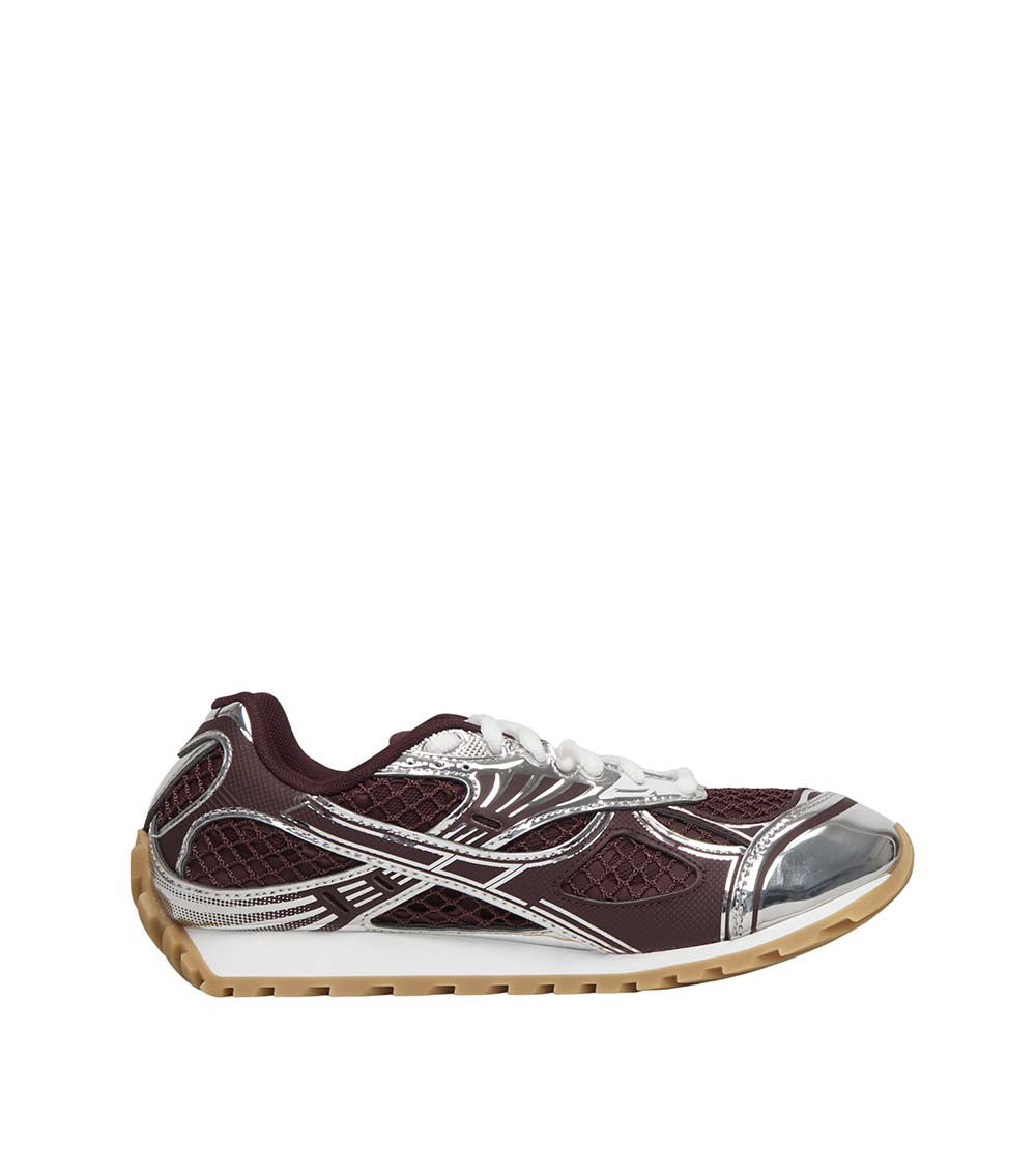 Maroon Textured Orbit Sneakers 1