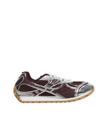 Maroon Textured Orbit Sneakers 1