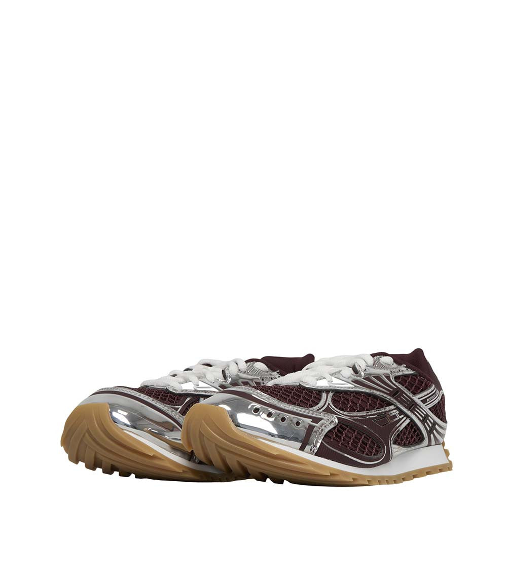 Maroon Textured Orbit Sneakers 2