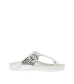 White Silver Mirror Effect Sandals 1