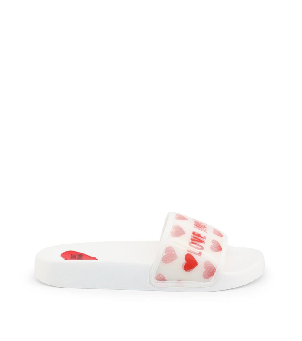 White Heart Printed Slippers 2