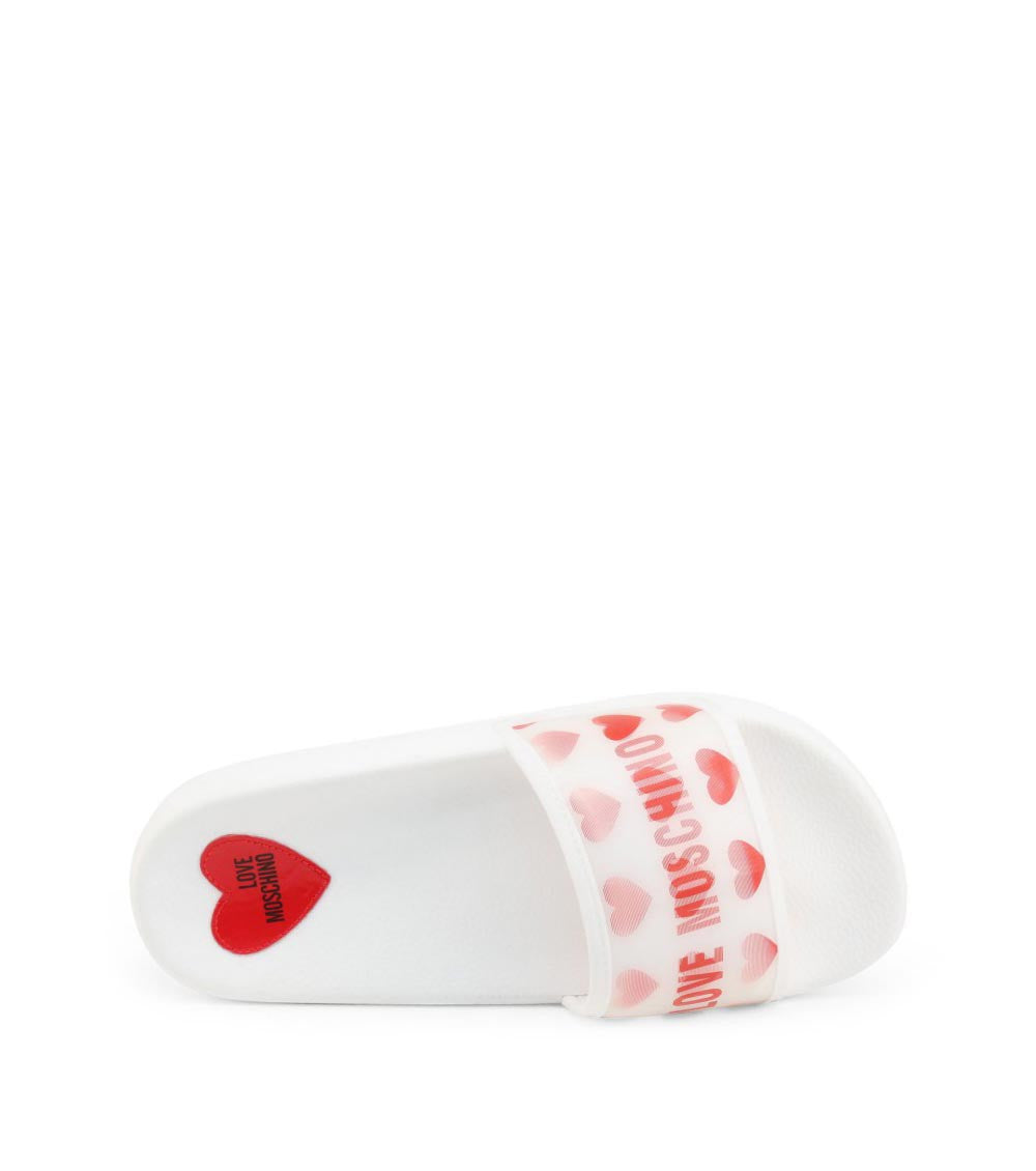 White Heart Printed Slippers 3