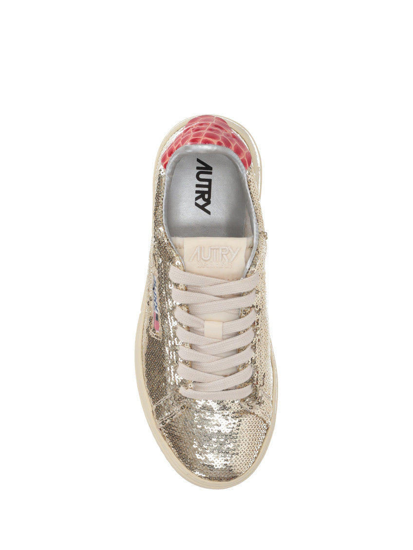 Golden Lace Up Sneakers 3