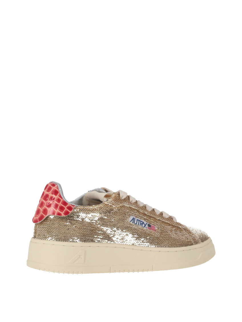 Golden Lace Up Sneakers 4