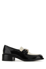 BlackWhite Leather Loafers 1