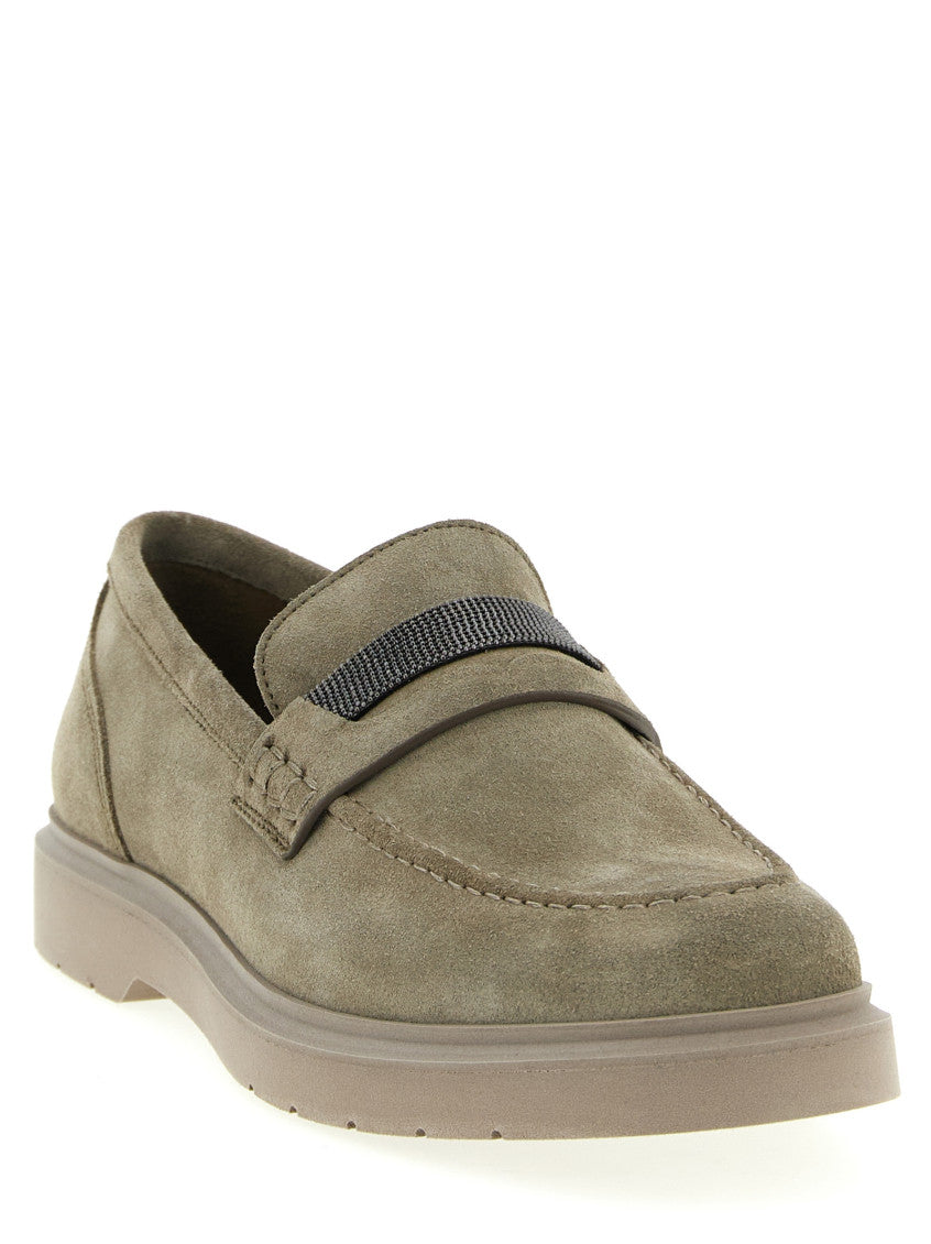 Beige Suede Loafers 2