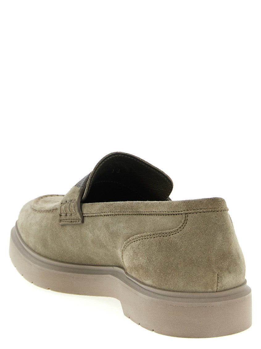 Beige Suede Loafers 3