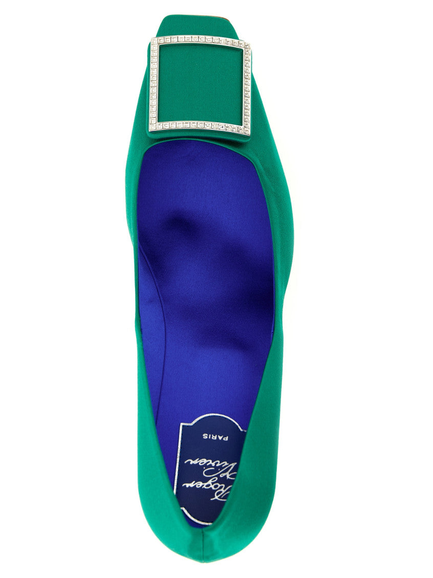 Green Square Toe Pumps 4