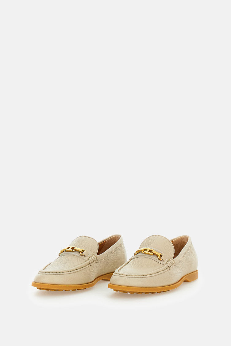 Off White Leather Loafers 2