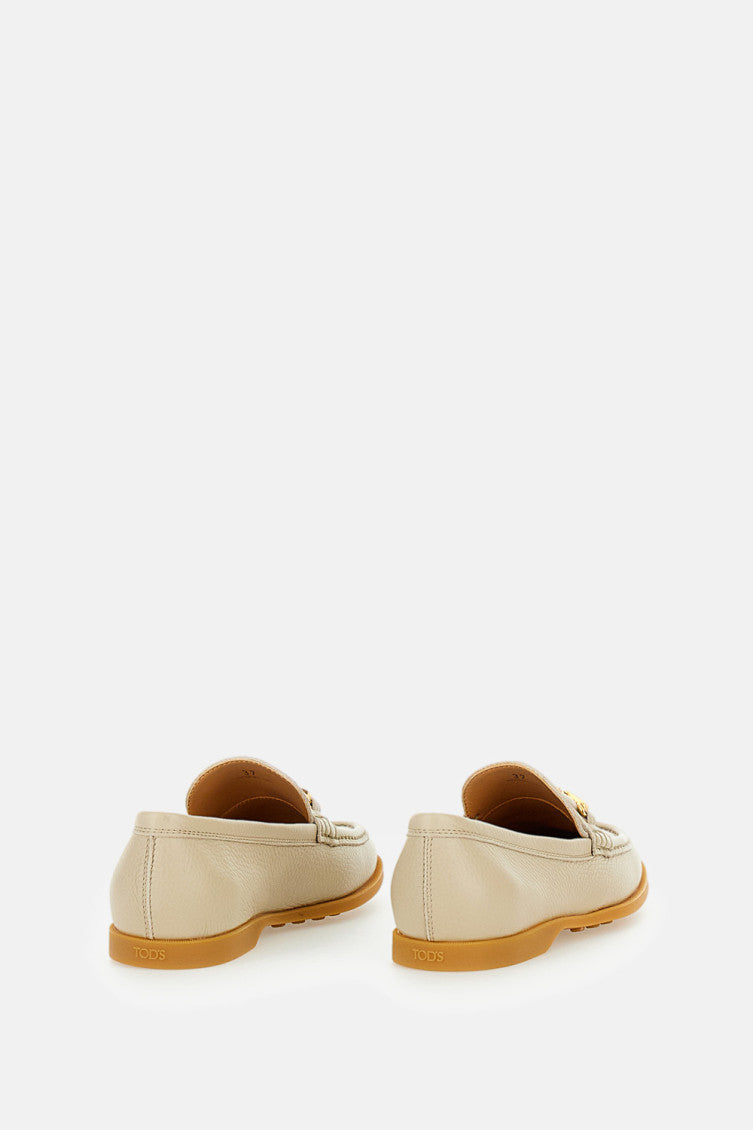Off White Leather Loafers 3