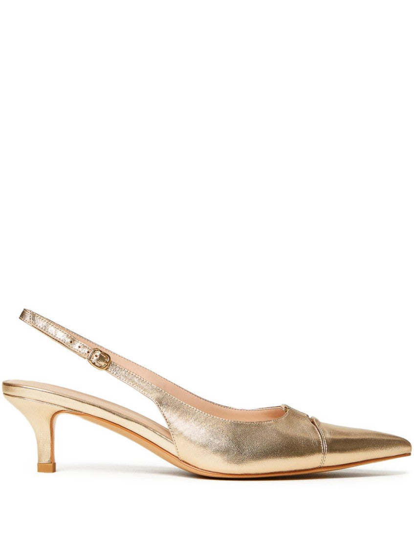 Golden Slingback Heels 1