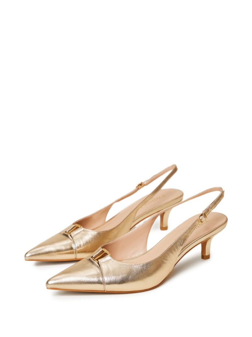 Golden Slingback Heels 2
