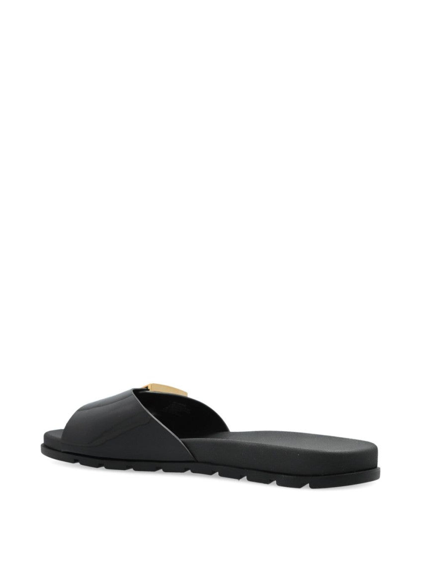 Black Leather Sandals 5