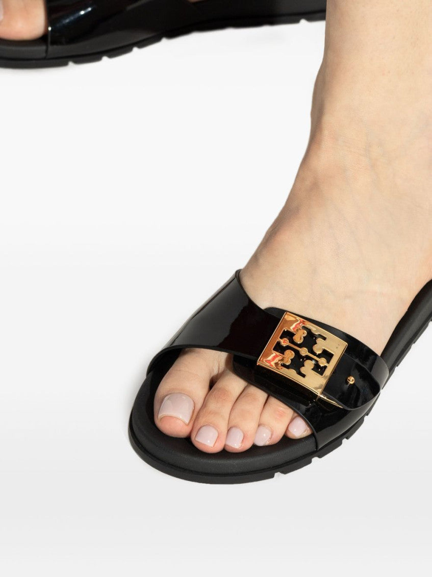 Black Leather Sandals 6