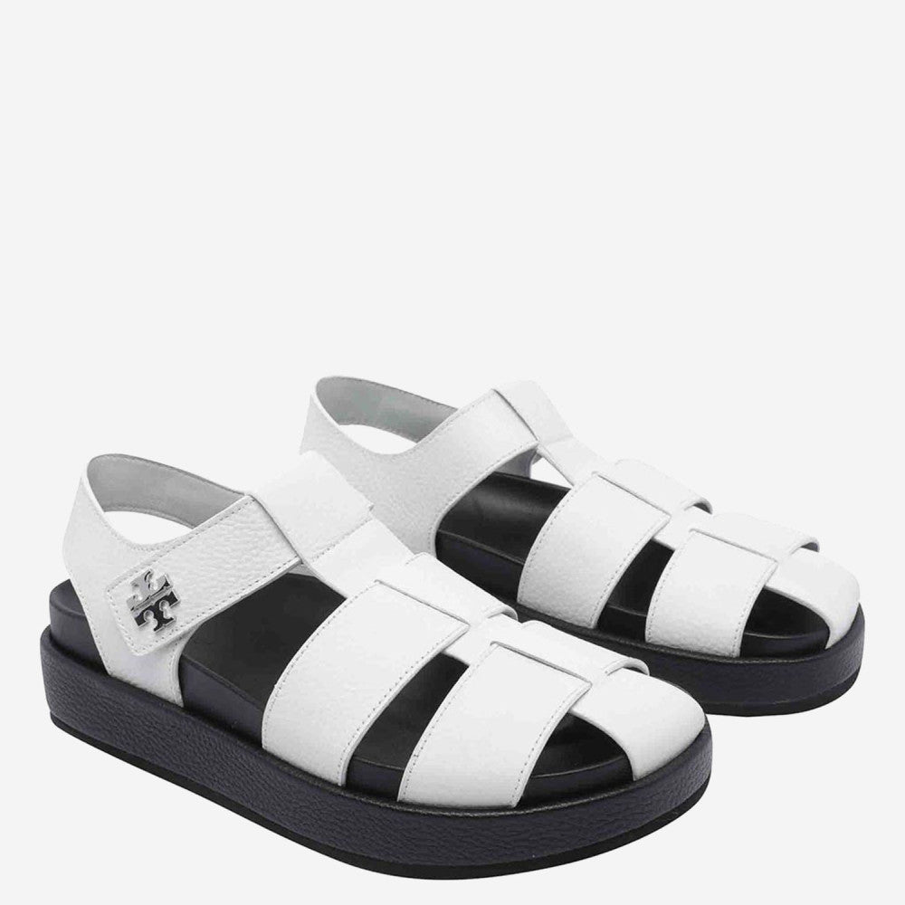White Leather Sandals 2