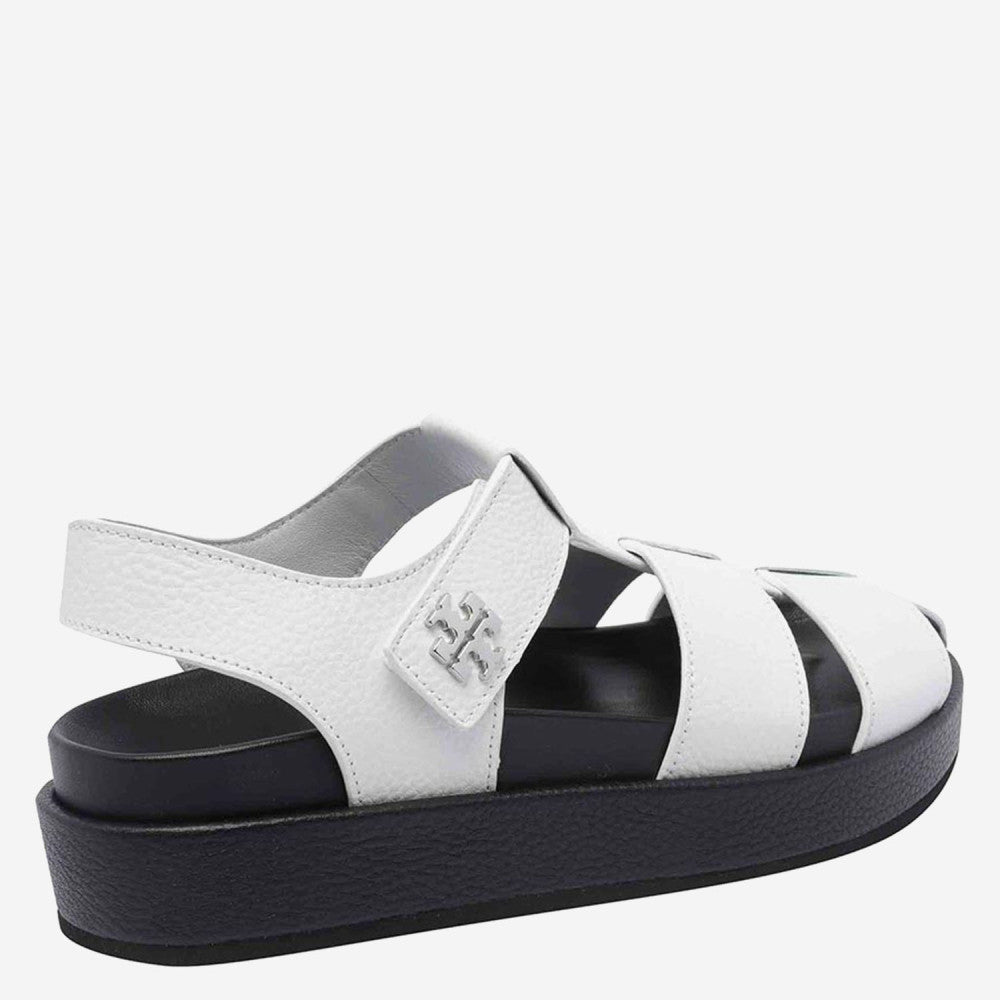 White Leather Sandals 3