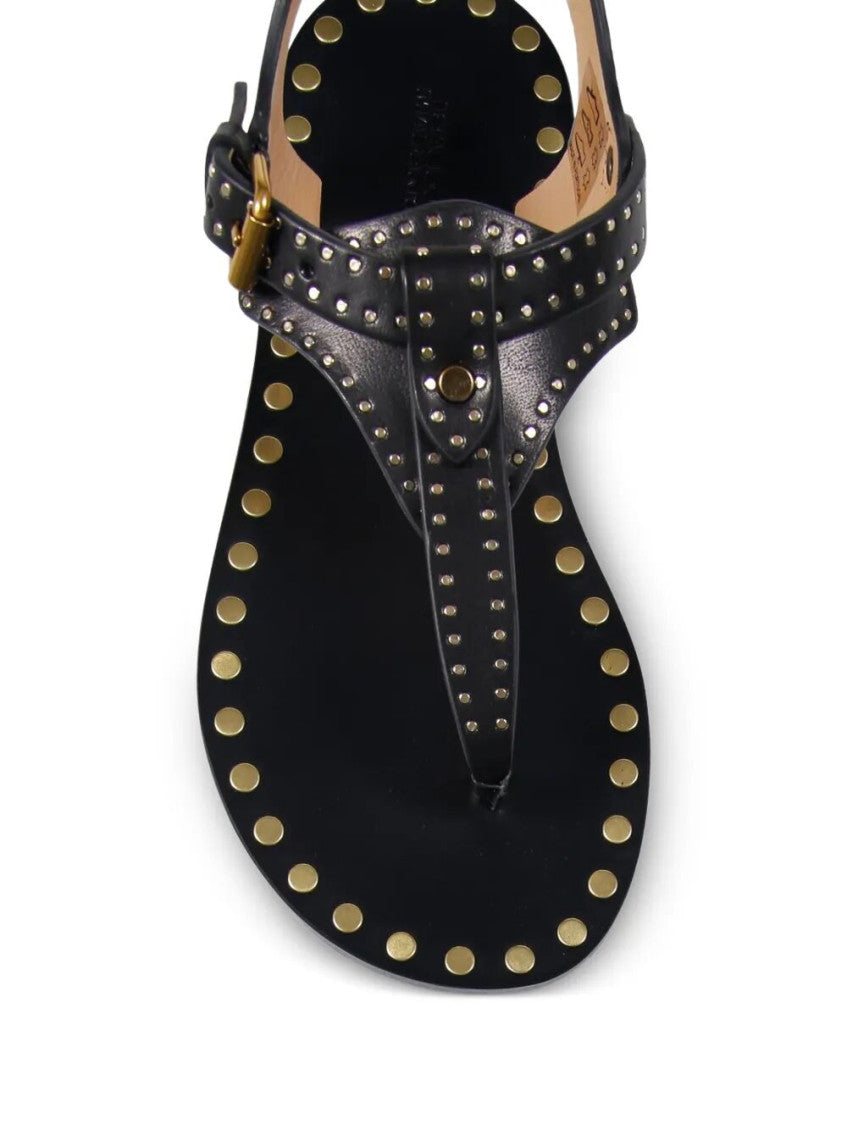 Black Leather Sandals 4