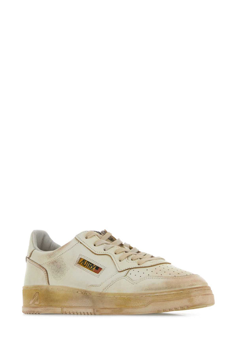 Ivory Leather Sneakers 2