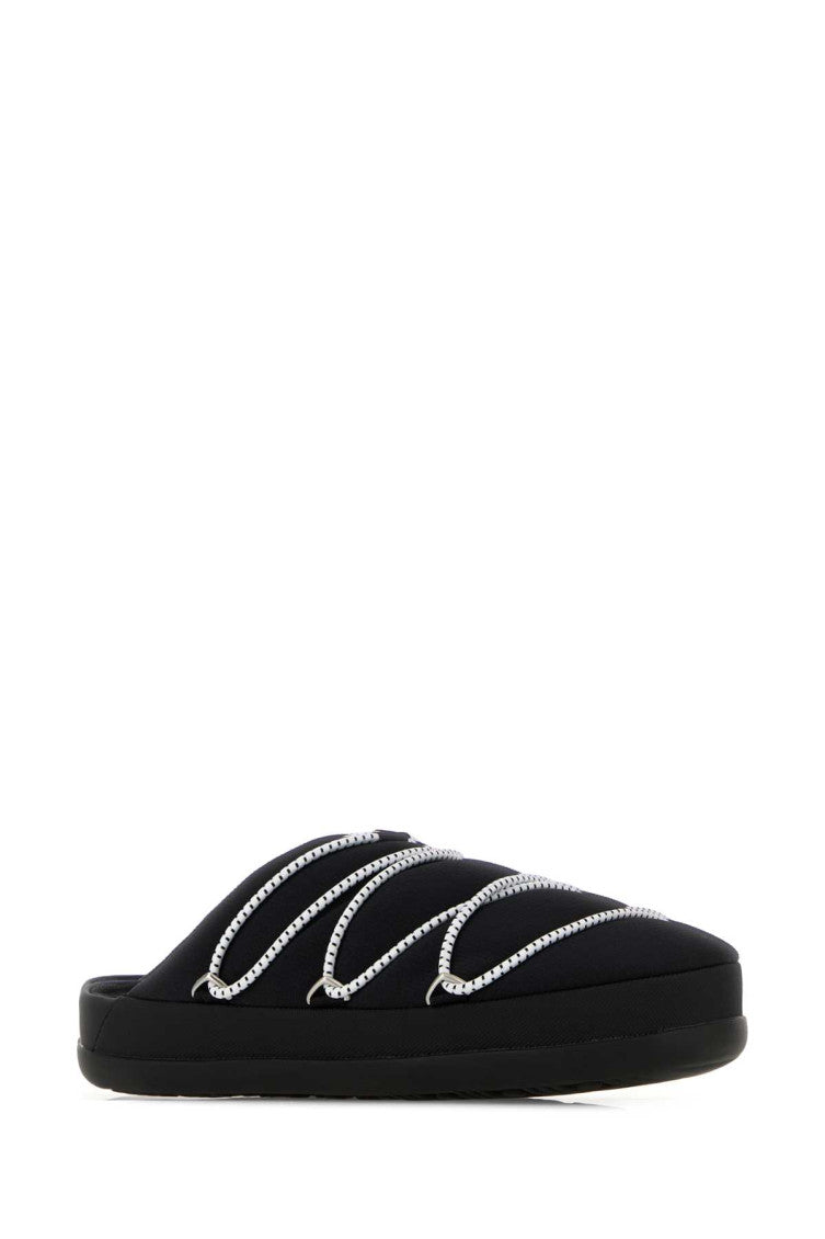 Black Slip On Sandals 2