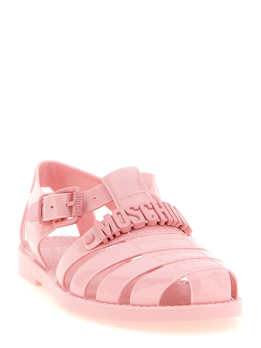 Pink Logo Sandals 2