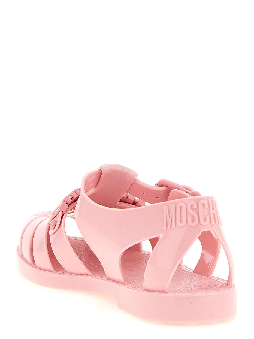 Pink Logo Sandals 3