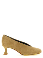 Beige Suede Pumps 1