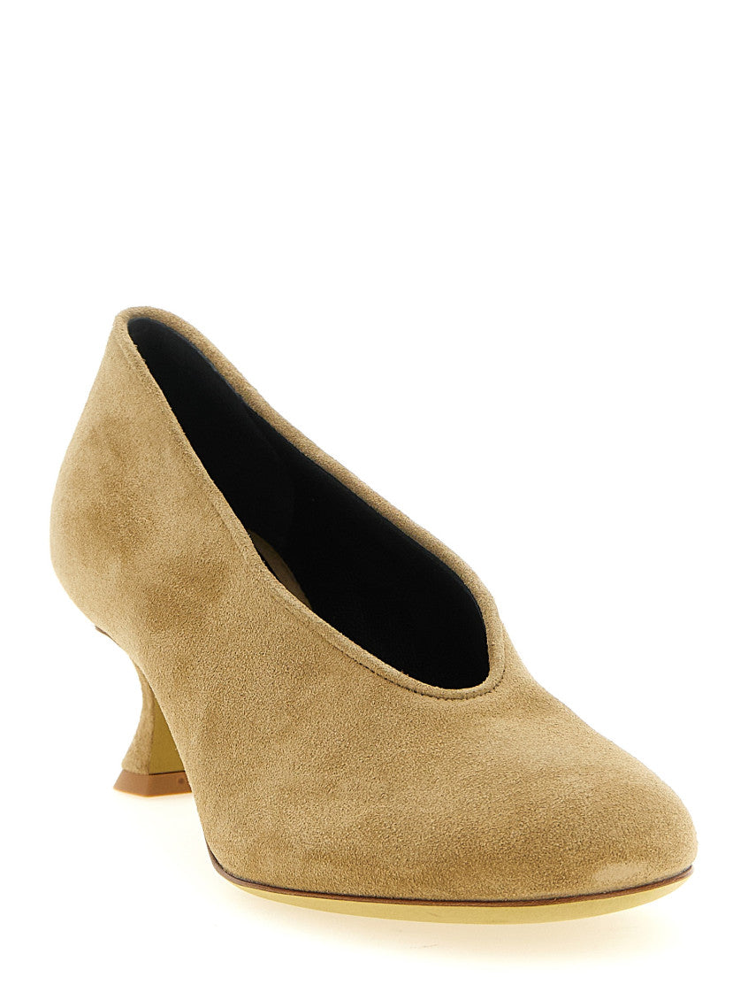 Beige Suede Pumps 2
