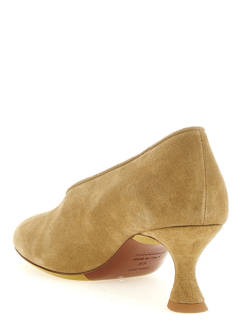 Beige Suede Pumps 3